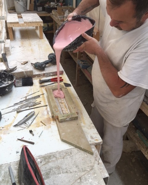 Pouring paper mache enrichment